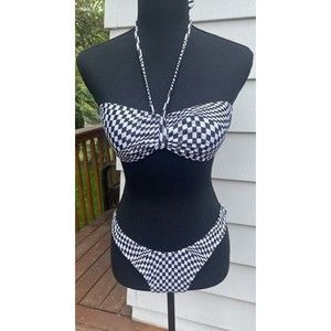 SOLY HUX Women's Criss Cross Halter Bikini Bathing Suit 2Piece Swimsuit M NWOT